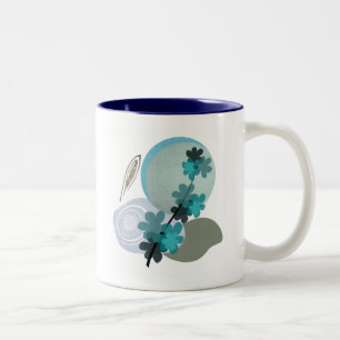 Cyan Boho Tweekleurige Koffiemok
