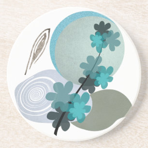 Cyan Boho Zandsteen Onderzetter