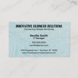 Cyan Circuit Board Tech Computers IT Visitekaartje
