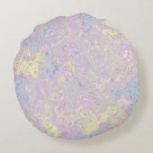 Cyan, Geel, Magenta Draaikolk  Rond Kussen (Achterkant)
