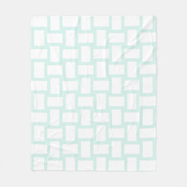 Cyan groene pastel & witte weefsel ontwerp fleece deken