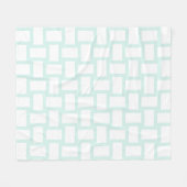 Cyan groene pastel & witte weefsel ontwerp fleece deken (Voorkant (Horizontaal))