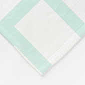 Cyan groene pastel & witte weefsel ontwerp fleece deken (Hoek)