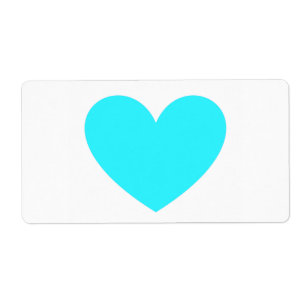 Cyan Heart Etiket