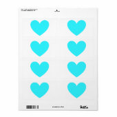 Cyan Heart Etiket (Full Sheet)
