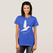 Cyan Hummingbird Silhouette T-shirt (Voorkant volledig)
