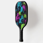 Cyan Magenta Lime Cyberpunk | Extreem 3D Pickleball Paddle (Links)