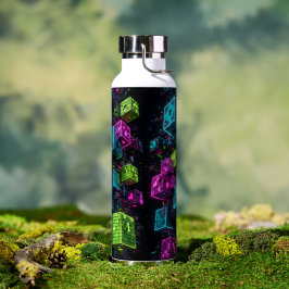 Cyan Magenta Lime Cyberpunk | Extreem 3D Waterfles