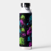 Cyan Magenta Lime Cyberpunk | Extreem 3D Waterfles (Links)