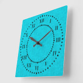 Cyan Parchment Roman Numerieke Wall klok (Hoek)