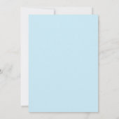Cyan Petal Bruiloft Kaart (Achterkant)