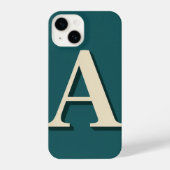 “Cyan Phone Case with Bold ‘A’ – Trendy iPhone Hoesje (Achterkant)
