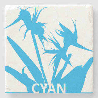 CYAN - Posavasos con Flor del paraíso en calipso Stenen Onderzetter