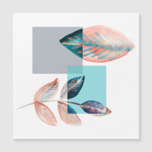 Cyan Red Leaf