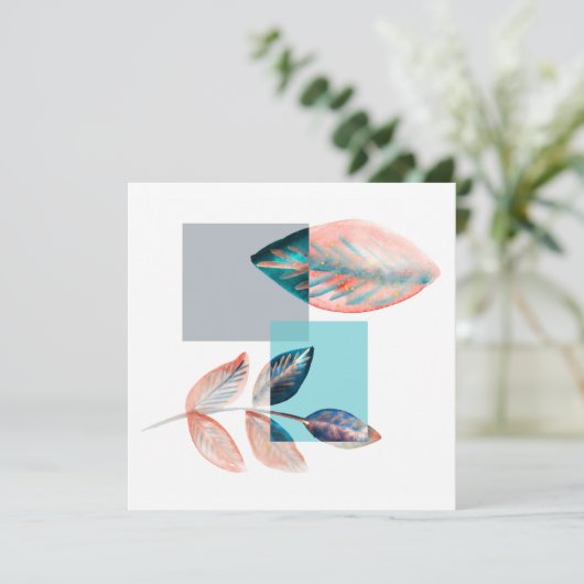 Cyan Red Leaf (Staand voorkant)