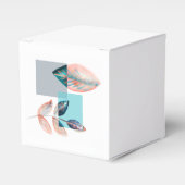 Cyan Red Leaf Bedankdoosjes (Voorkant Zijde)