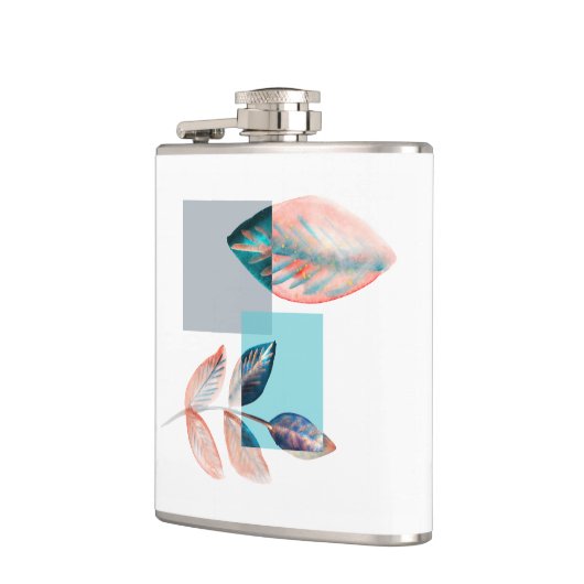 Cyan Red Leaf Heupfles (Links)