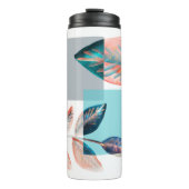 Cyan Red Leaf Thermosbeker (Voorkant)