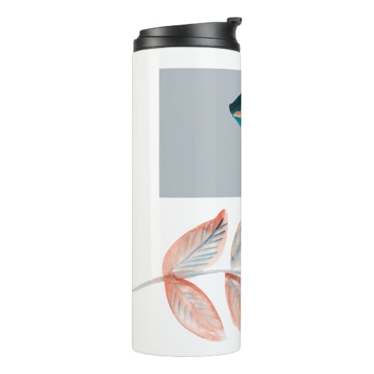 Cyan Red Leaf Thermosbeker (Gedraaid links)