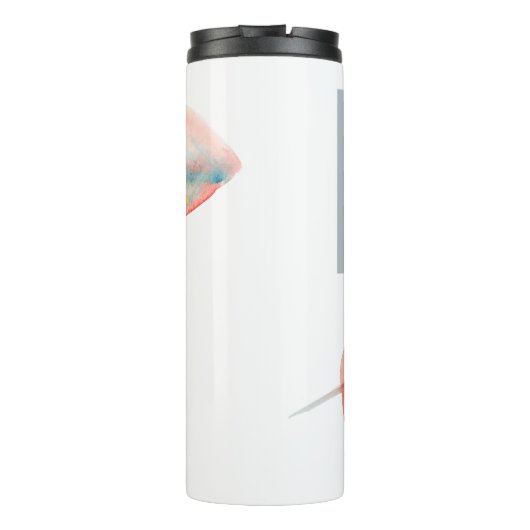 Cyan Red Leaf Thermosbeker (Achterkant)