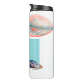 Cyan Red Leaf Thermosbeker (Geroteerd rechts)