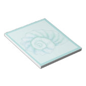 Cyan Schelp Notitieblok (Schuin)
