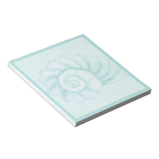 Cyan Schelp Notitieblok (Schuin)