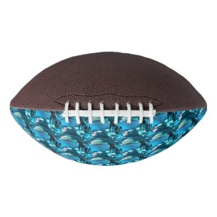 Cyan Sky Blue American Football
