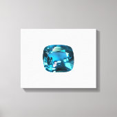 Cyan Sky Blue Canvas Afdruk (Voorkant)