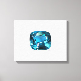 Cyan Sky Blue Canvas Afdruk