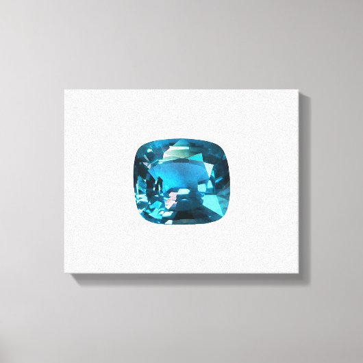 Cyan Sky Blue Canvas Afdruk (Voorkant)