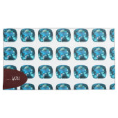 Cyan Sky Blue Kussensloop (Voorkant-Rechts)