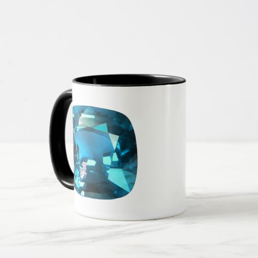 Cyan Sky Blue Mok (Voorkant links)