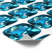 Cyan Sky Blue Poster (Hoek)