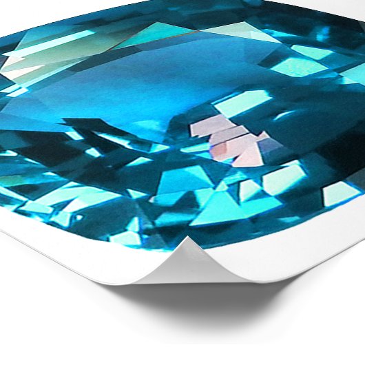 Cyan Sky Blue Poster (Hoek)