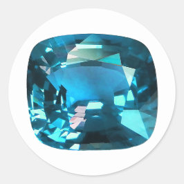 Cyan Sky Blue Ronde Sticker