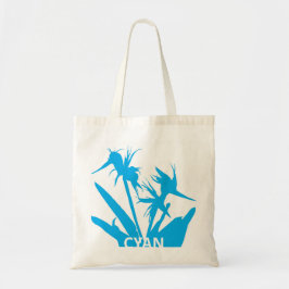 CYAN - Tote bag con Flor del paraíso en calipso