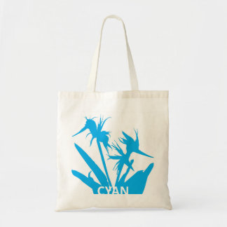 CYAN - Tote bag con Flor del paraíso en calipso 