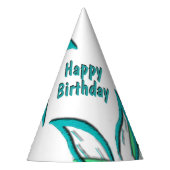 Cyan Wisps Feesthoedjes (Voorkant)