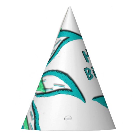 Cyan Wisps Feesthoedjes (Links)