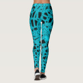Cyan Zwarte Gotische Kryptoniet Leggings (Achterkant)