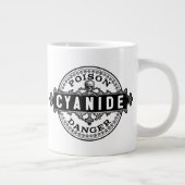 Cyanide stijlgif-etiket grote koffiekop (Rechts)