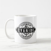 Cyanide  stijlgif-etiket mok (Links)