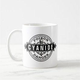 Cyanide stijlgif-etiket mok