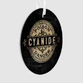 Cyanide stijlgif-etiket ornament (voorkant)