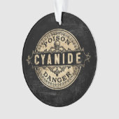 Cyanide stijlgif-etiket ornament (voorkant)