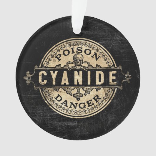 Cyanide stijlgif-etiket ornament (voorkant)