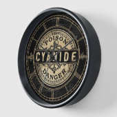 Cyanide Vintage Stijl Gif Label Klok (Hoek)