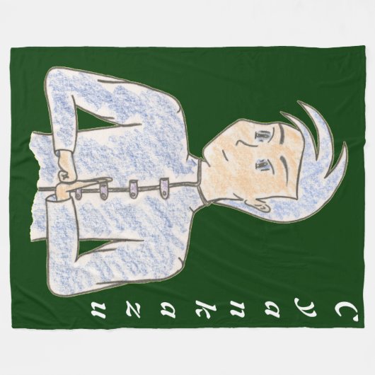 Cyankazu (met naam) fleece deken (Voorkant (Horizontaal))