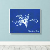 Cyano Print bessen (Insitu (Houten vloer))